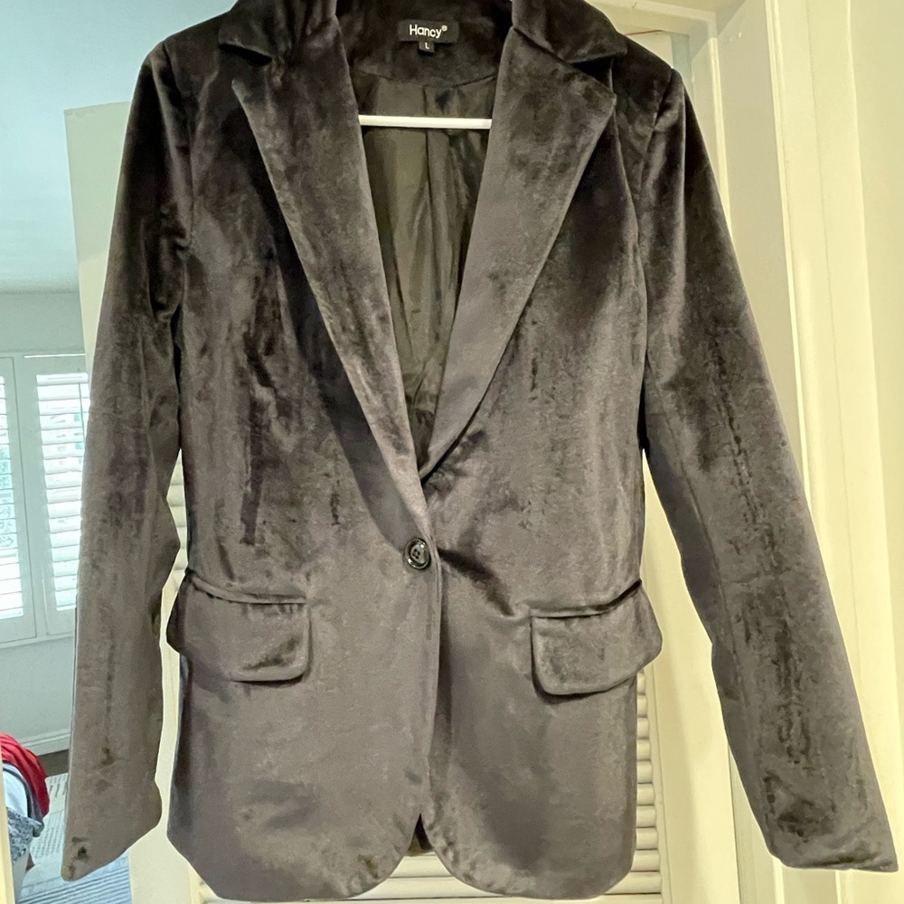 Black velvet jacket